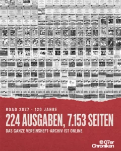 Wand aus 224 Titelseiten der SV07 News von 1982 bis 2025 – das komplette Vereinsheft-Archiv des SV 07 Raunheim