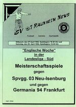 Titelseite Ausgabe 15 (1993/94)