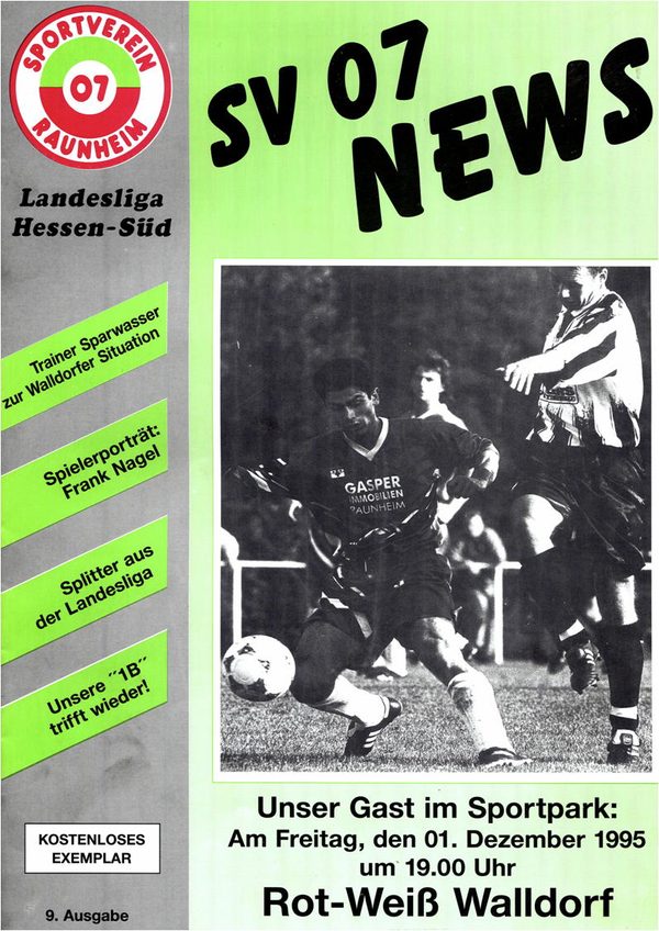 Titelseite Ausgabe 9 (1995/96)