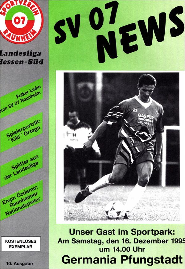 Titelseite Ausgabe 10 (1995/96)