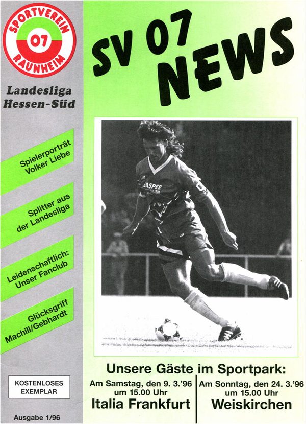 Titelseite Ausgabe 11 (1995/96)