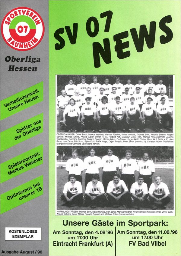 Titelseite Ausgabe 1 (1996/97)