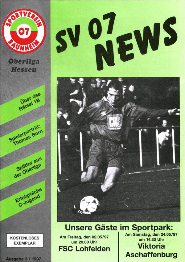 Titelseite Ausgabe 8 (1996/97)