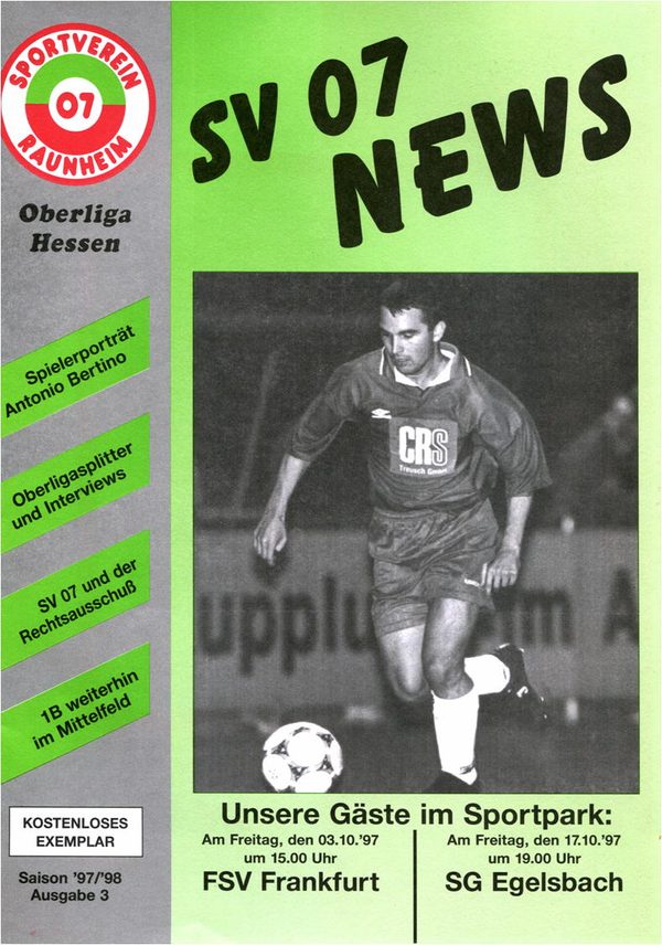 Titelseite Ausgabe 3 (1997/98)