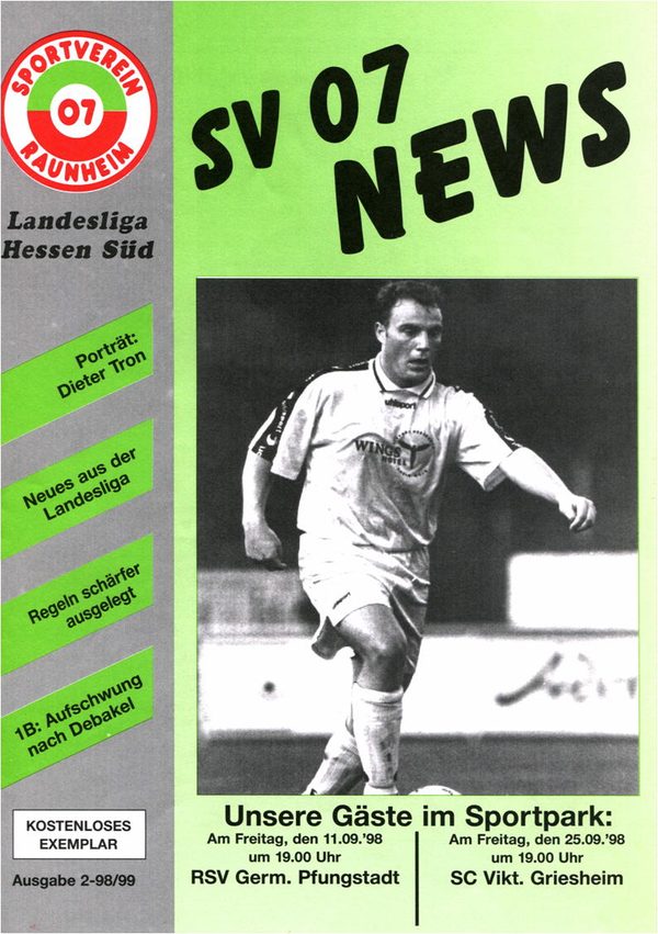 Titelseite Ausgabe 2 (1998/99)