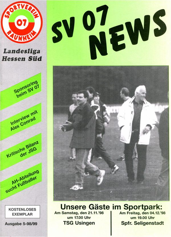 Titelseite Ausgabe 5 (1998/99)
