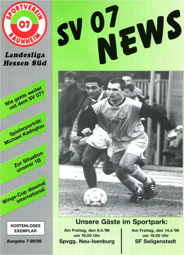 Titelseite Ausgabe 7 (1998/99)