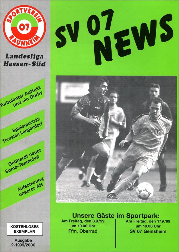 Titelseite Ausgabe 2 (1999/00)