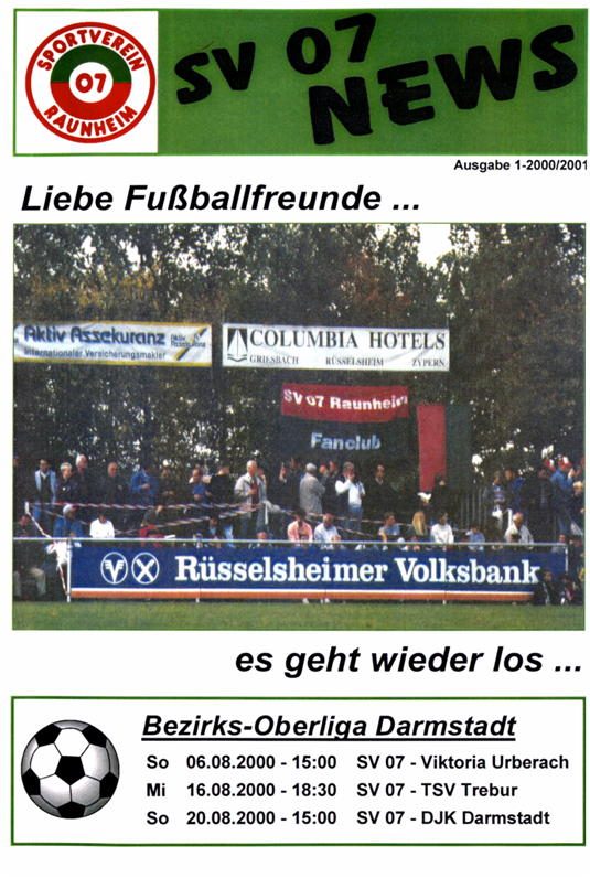 Titelseite Ausgabe 1 (2000/01)