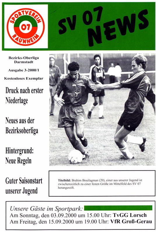 Titelseite Ausgabe 3 (2000/01)