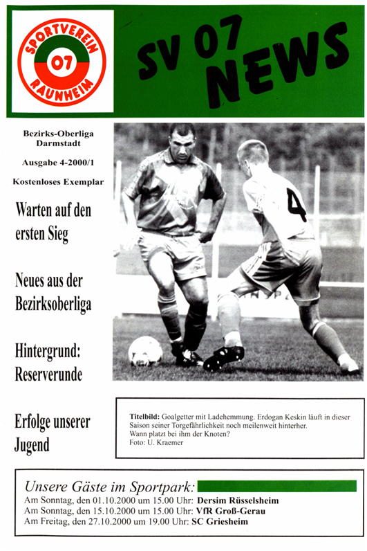 Titelseite Ausgabe 4 (2000/01)