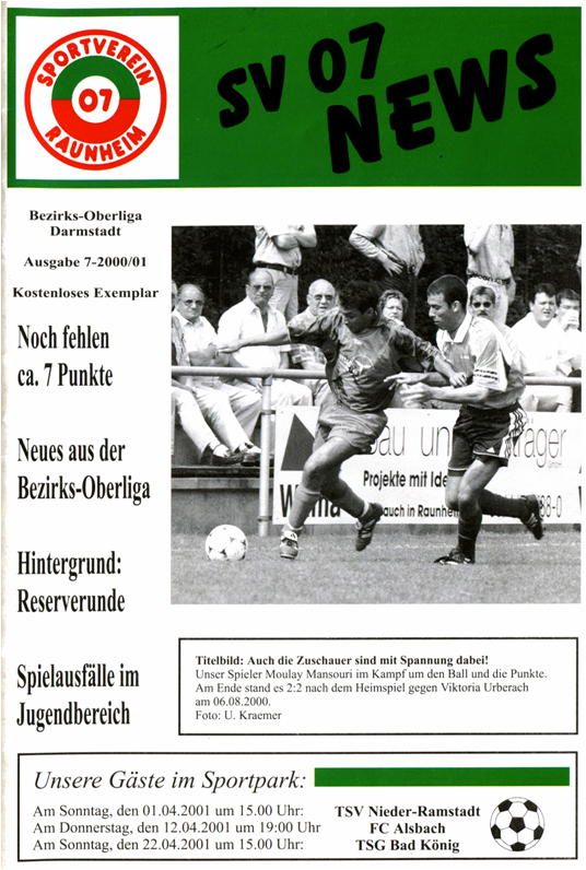 Titelseite Ausgabe 7 (2000/01)