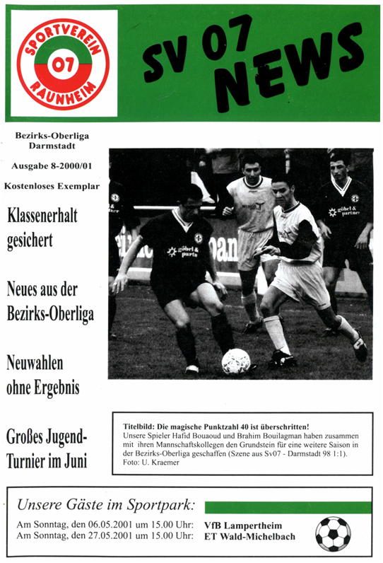 Titelseite Ausgabe 8 (2000/01)