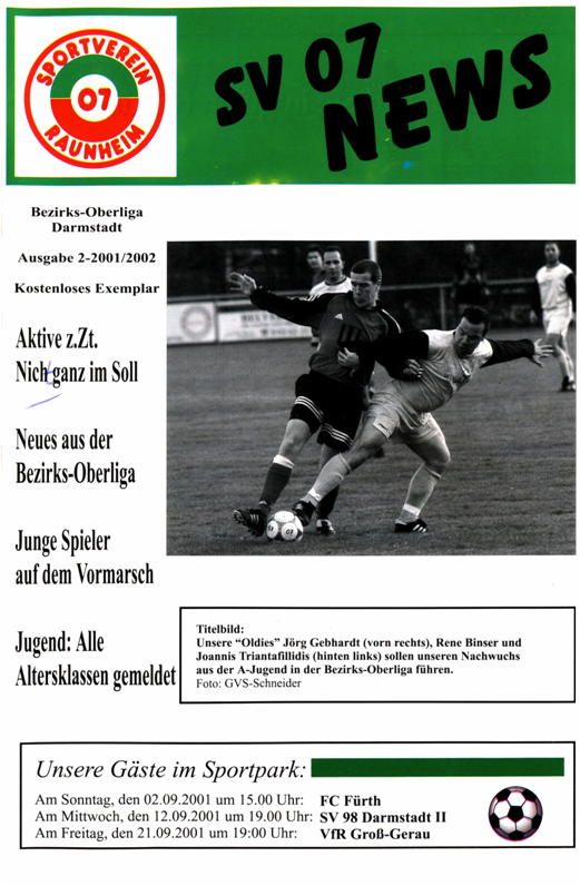 Titelseite Ausgabe 2 (2001/02)