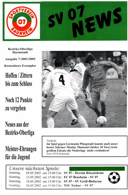 Titelseite Ausgabe 7 (2001/02)
