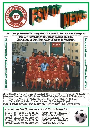 Titelseite Ausgabe 4 (2002/03)