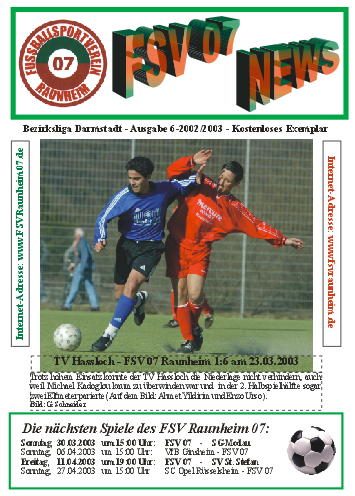 Titelseite Ausgabe 6 (2002/03)