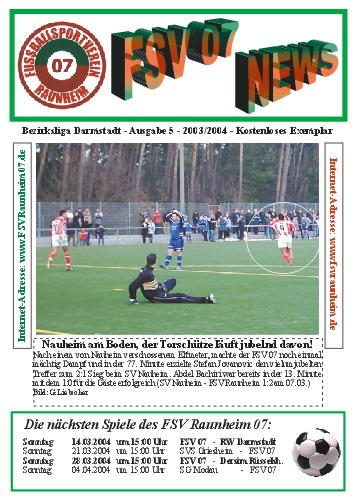 Titelseite Ausgabe 5 (2003/04)