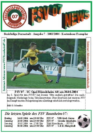 Titelseite Ausgabe 7 (2003/04)