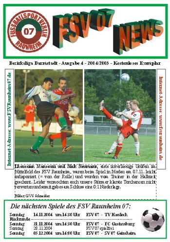 Titelseite Ausgabe 4 (2004/05)
