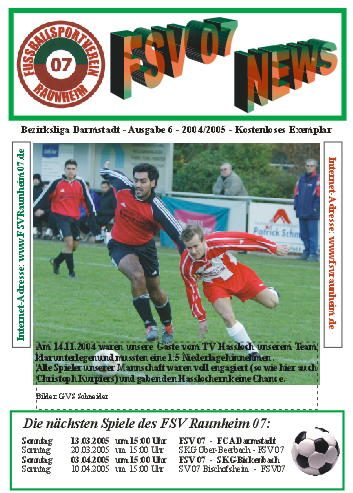 Titelseite Ausgabe 6 (2004/05)