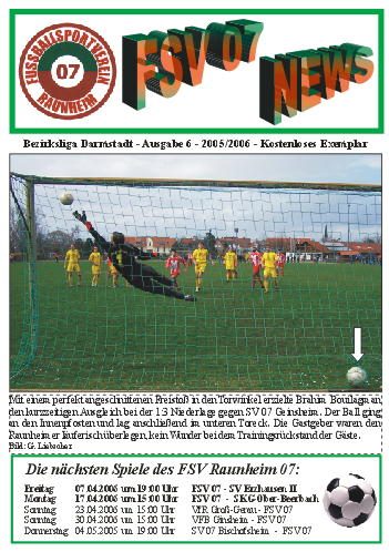 Titelseite Ausgabe 6 (2005/06)