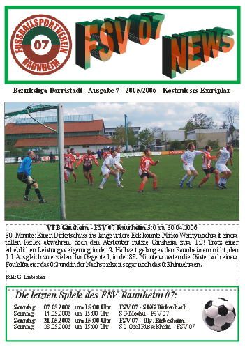Titelseite Ausgabe 7 (2005/06)