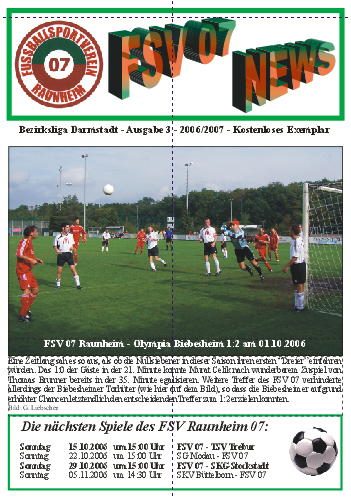 Titelseite Ausgabe 3 (2006/07)