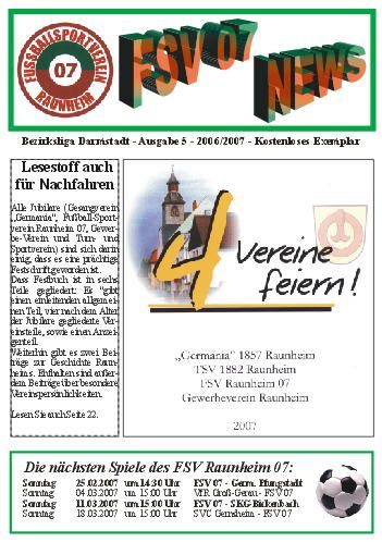 Titelseite Ausgabe 5 (2006/07)