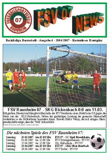 Titelseite Ausgabe 6 (2006/07)