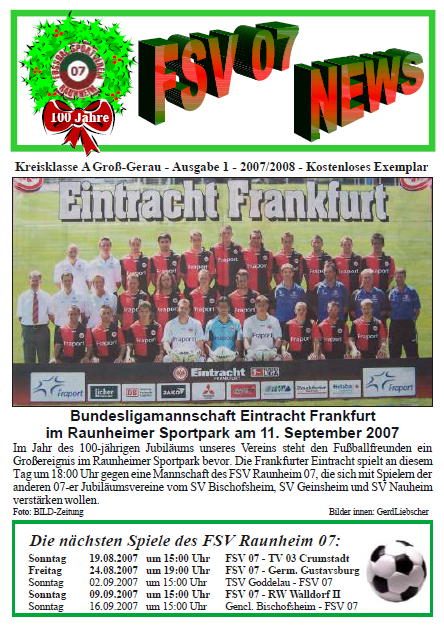 Titelseite Ausgabe 1 (2007/08)