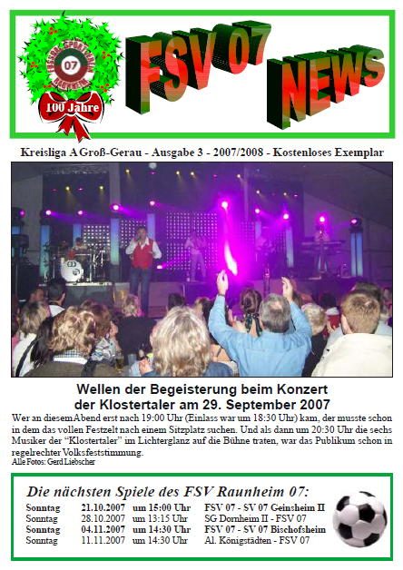 Titelseite Ausgabe 3 (2007/08)