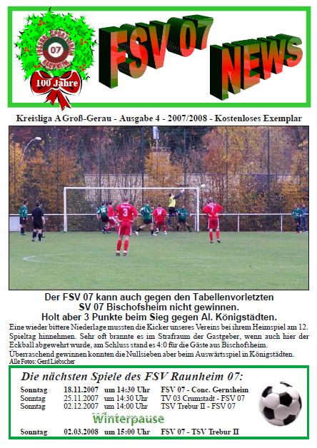 Titelseite Ausgabe 4 (2007/08)