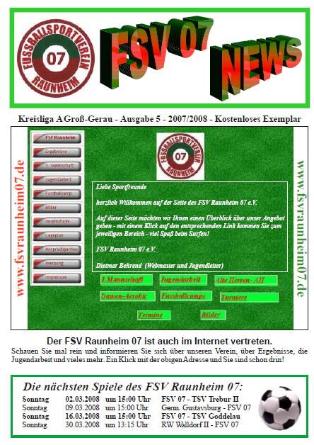 Titelseite Ausgabe 5 (2007/08)