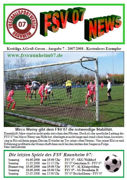 Titelseite Ausgabe 7 (2007/08)