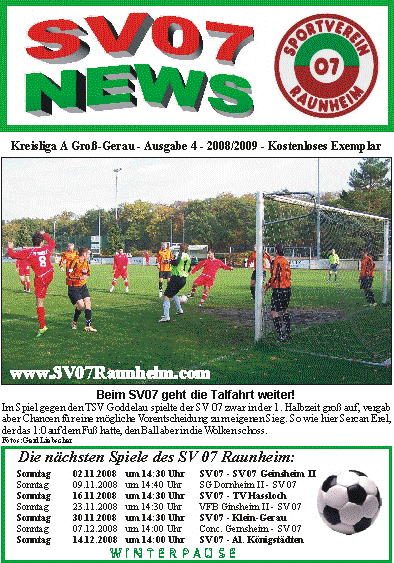 Titelseite Ausgabe 4 (2008/09)