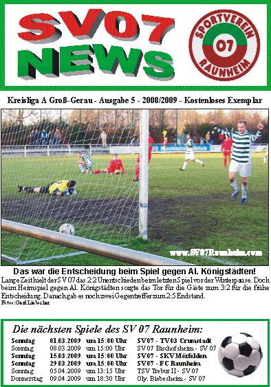 Titelseite Ausgabe 5 (2008/09)