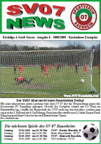 Titelseite Ausgabe 6 (2008/09)