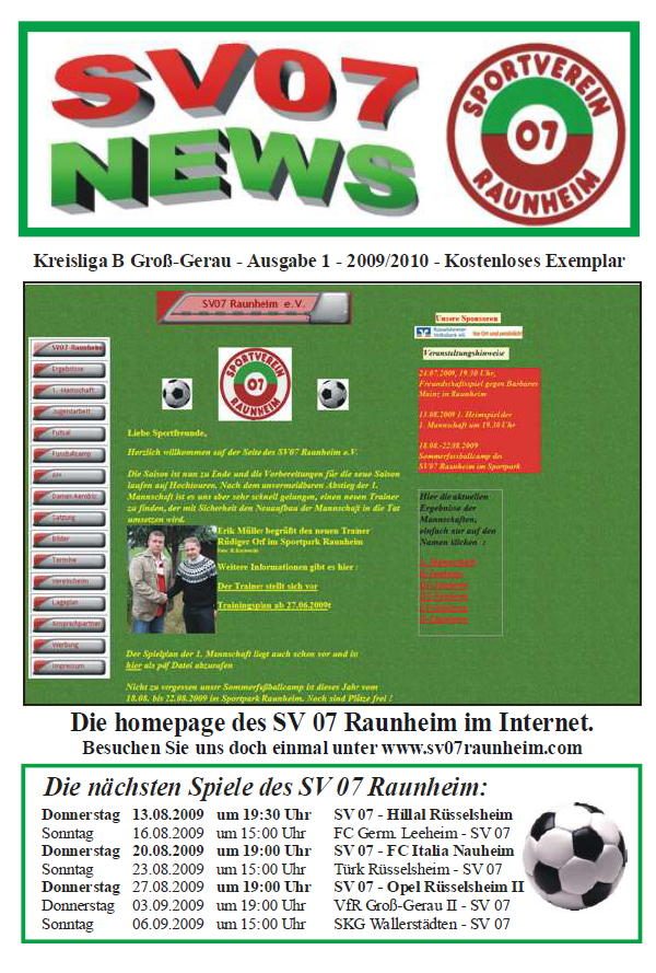 Titelseite Ausgabe 1 (2009/10)