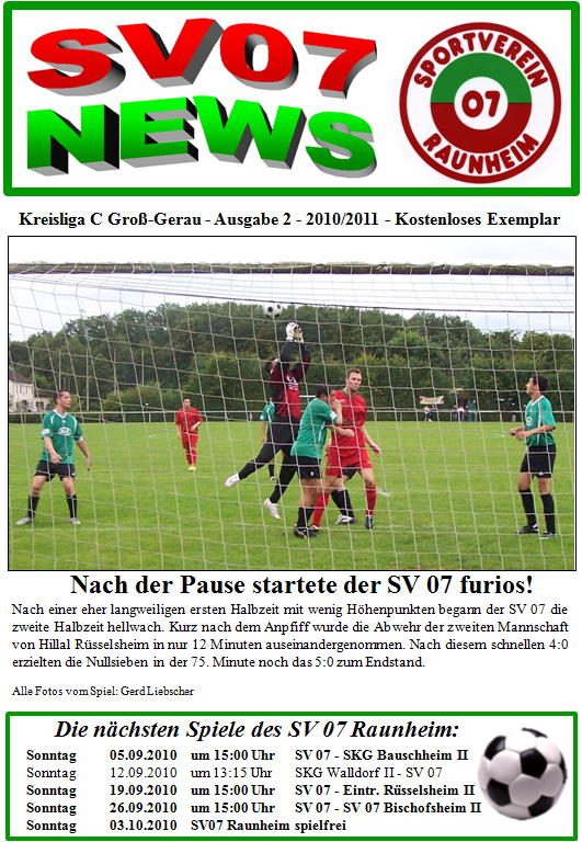 Titelseite Ausgabe 2 (2010/11)