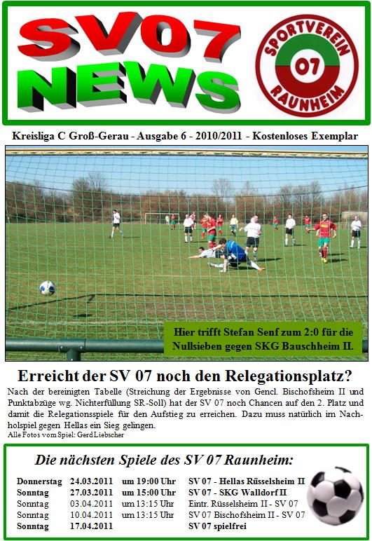 Titelseite Ausgabe 6 (2010/11)