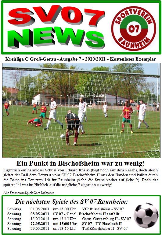Titelseite Ausgabe 7 (2010/11)