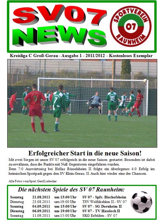 Titelseite Ausgabe 1 (2011/12)