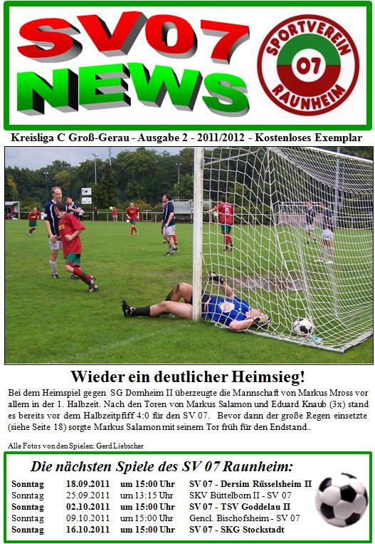Titelseite Ausgabe 2 (2011/12)