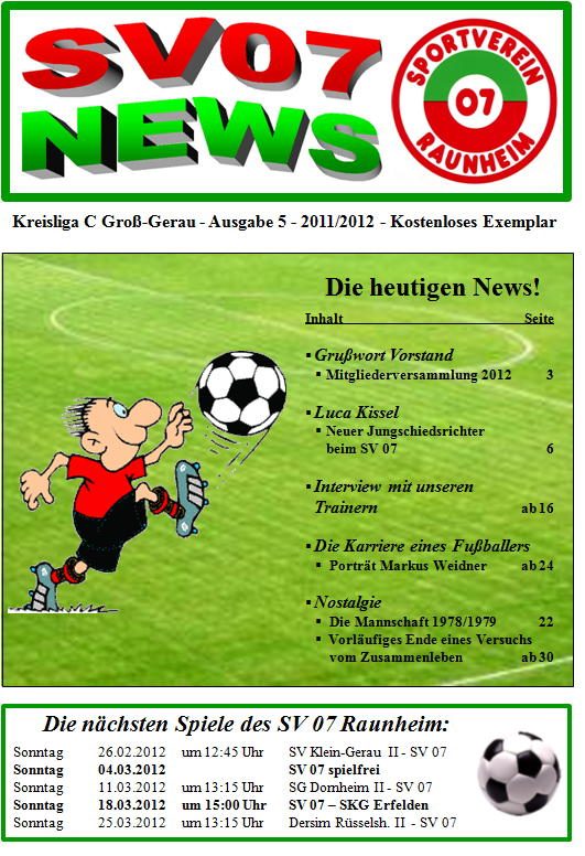 Titelseite Ausgabe 5 (2011/12)