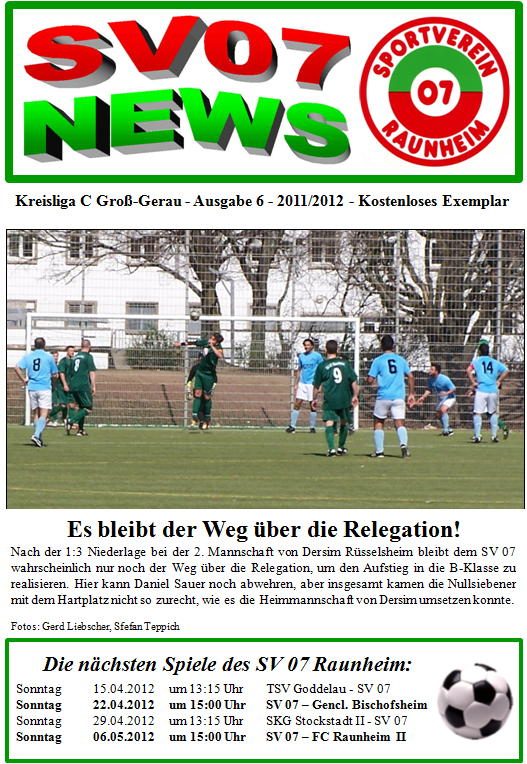 Titelseite Ausgabe 6 (2011/12)