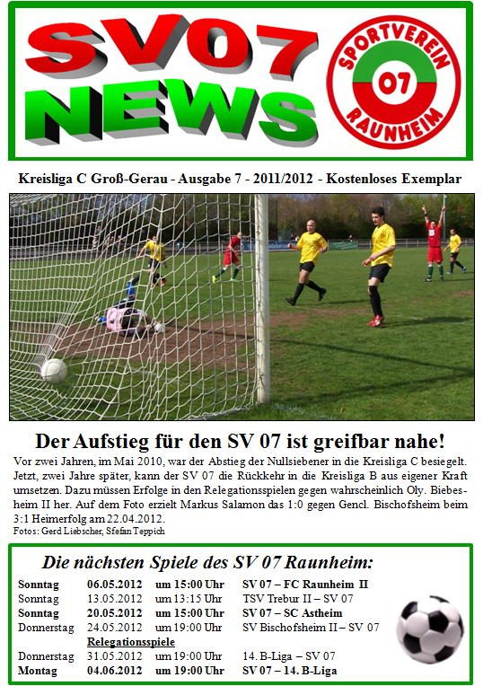 Titelseite Ausgabe 7 (2011/12)