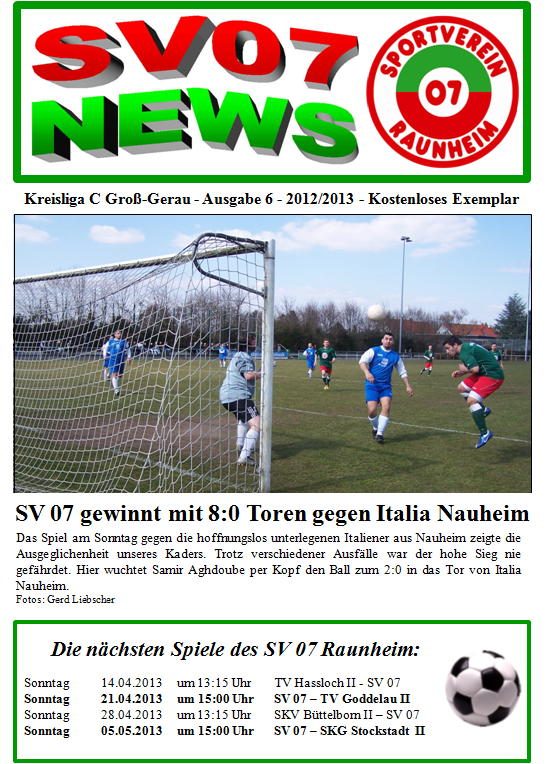 Titelseite Ausgabe 6 (2012/13)