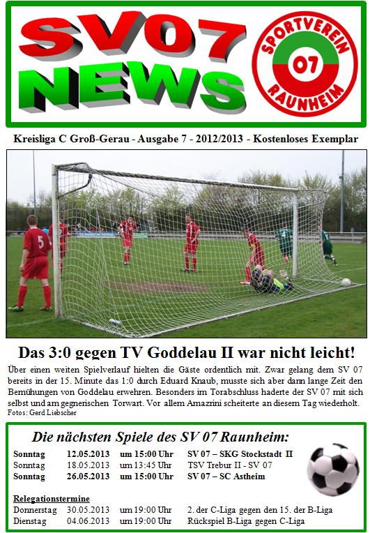 Titelseite Ausgabe 7 (2012/13)