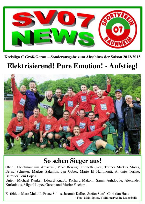 Titelseite Abschlussausgabe 2012/13